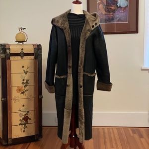 2 coats in 1- Reversible luxury soft black Italian leather coat